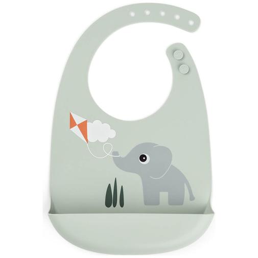 Done by deer - Bavoir en silicone Playground Vert