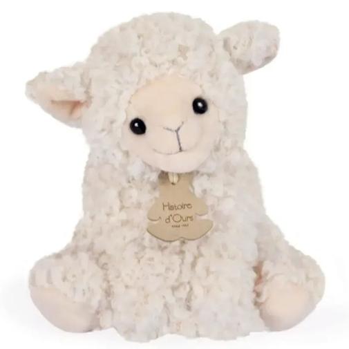 Histoire d'Ours - Peluche agneau beige 20 cm