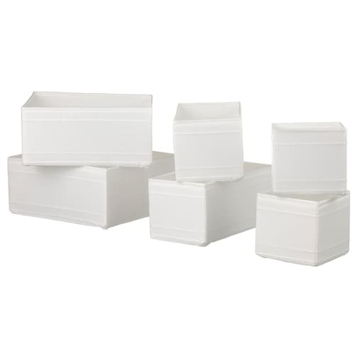 IKEA - SKUBB Rangement, 6 pièces - blanc