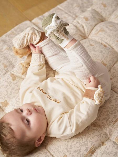 Vertbaudet - Hochets mains et pieds BABYLON beige