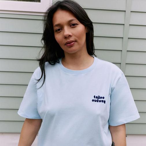 Tajinebanane - T-shirt d'Allaitement La P'allaite Bleu - M