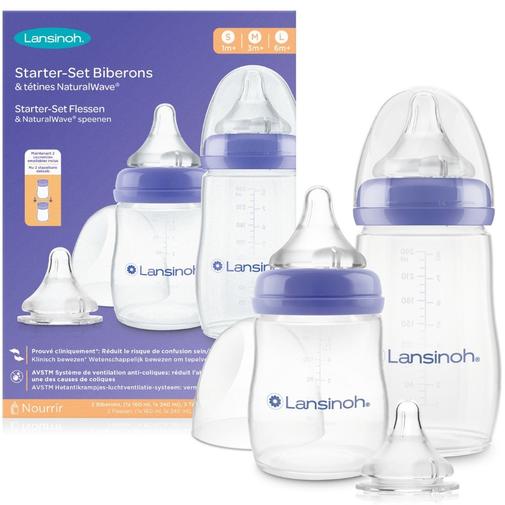 Lansinoh - Coffret de naissance biberons et tétines Natural Wave® (160-240 ml) - Reconditionné