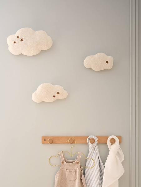 Vertbaudet - Lot 3 décorations murales nuages beige