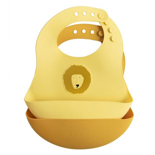 Trixie - Lot de 2 Bavoirs en Silicone - Mr. Lion