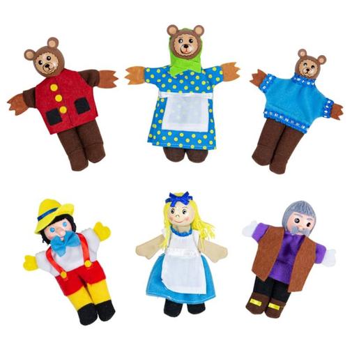 Bigjigs Toys - 6 marionnettes à doigts boucle d'or