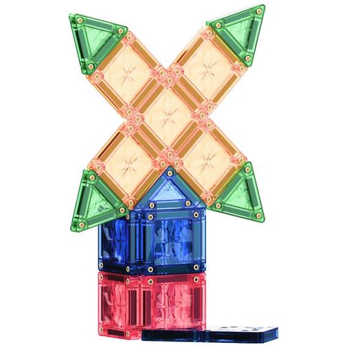 Cleverclixx - Kit de construction magnétique Tuiles Pastel (28 pièces)