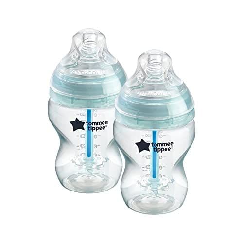 Tommee Tippee - Tommee Tippee Biberon Anti-Colique, Tétine Imitant le Sein Maternel avec Système de Ventilation Anti-Colique Unique, 260 ml, Lot de 2