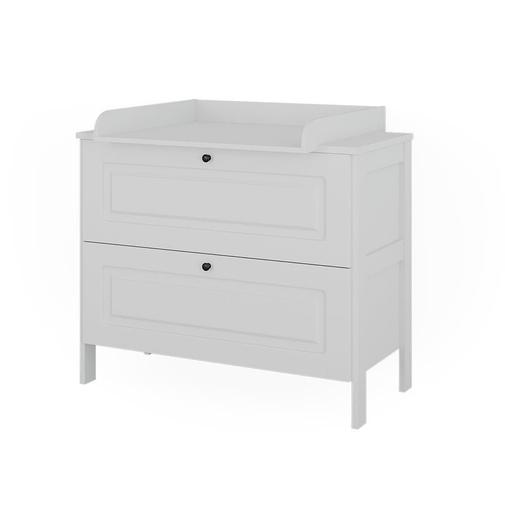 VitaliSpa® - Table à langer avec 2 tiroirs, blanc 108 x 98cm