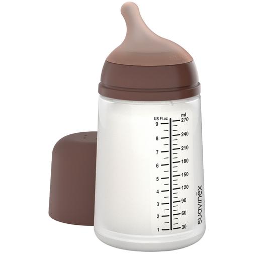 Suavinex - Biberon anti-colique Zerø.Zerø - Débit Moyen - M Deep (270 ml)