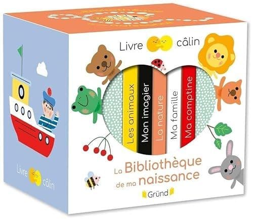 Bouxom, Sophie - La petite bibliothèque de ma naissance – Coffret 5 albums jeunesse tout-carton – À partir de 6 mois