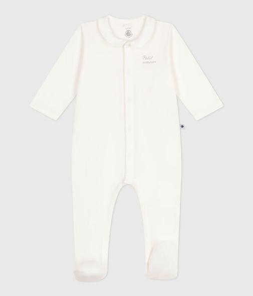 Petit Bateau - Pyjama bébé en tubique à col uni