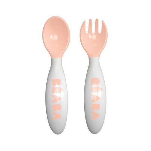 Béaba - Set De 2 Couverts Ergonomiques 2ème Âge Nude