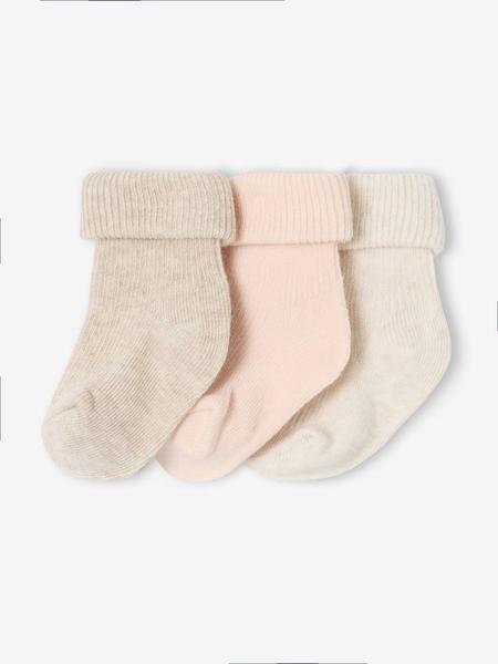 Vertbaudet - Lot de 3 paires de chaussettes bébé unies assorties