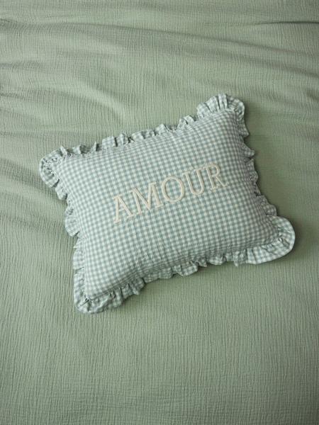 Cyrillus - Coussin "Amour" imprimé vichy