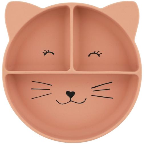 Trixie - Assiette à compartiments en silicone et ventouse Mrs. Cat