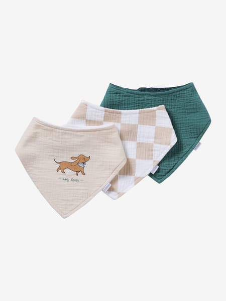 Vertbaudet - Lot de 3 bavoirs bandana achille - Vertbaudet