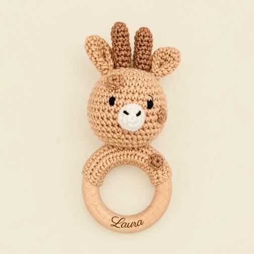 Les Petits Citrons - Hochet en crochet pour Bébé personnalisé