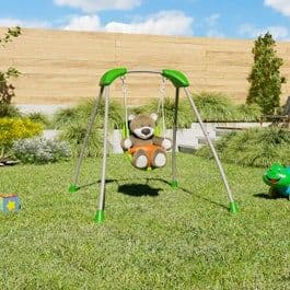 TRIGANO - Balançoire bébé métal 1,2 m TATOU- 1 enfant