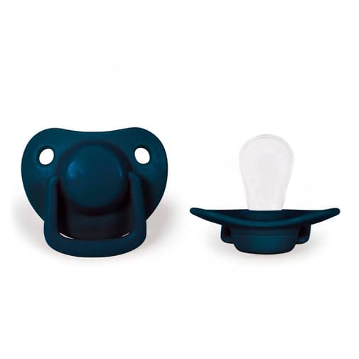 Filibabba - Lot de 2 sucettes anatomique en silicone bleu foncé - Filibabba