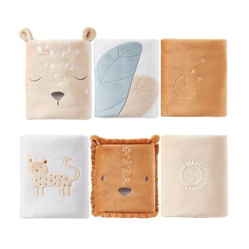 Noukies - Lot de 6 protèges-barreaux pour lit et parc bébé Babou & Kendi