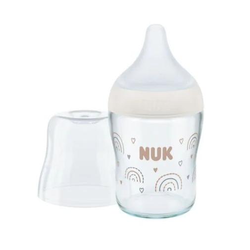 Nuk - Biberon en verre Perfect Match avec tétine silicone