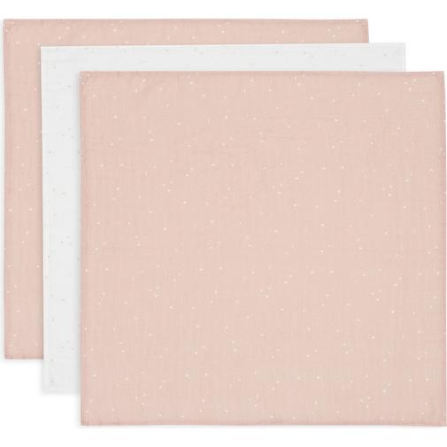 Jollein - Lot de 3 langes en coton Twinkling Wild Rose (70 x 70 cm)