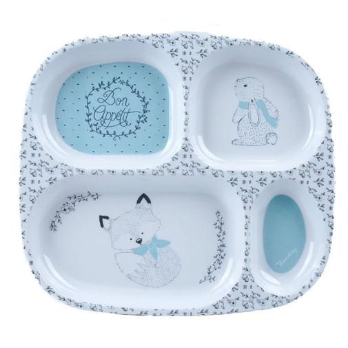 Thermobaby - Assiette Compartimentée Bleu