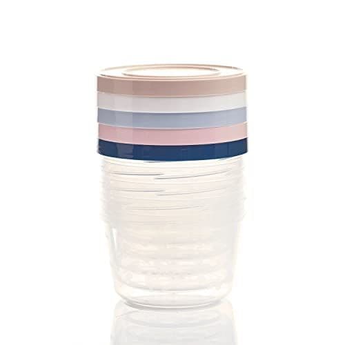 Thermobaby - THERMOBABY Lot de 5 boîtes de conservation 250ml pour Bébé - Compatibles Micro-ondes, congélateur, lave-vaisselle - Empilables - Avec graduation - Fabriquées en France