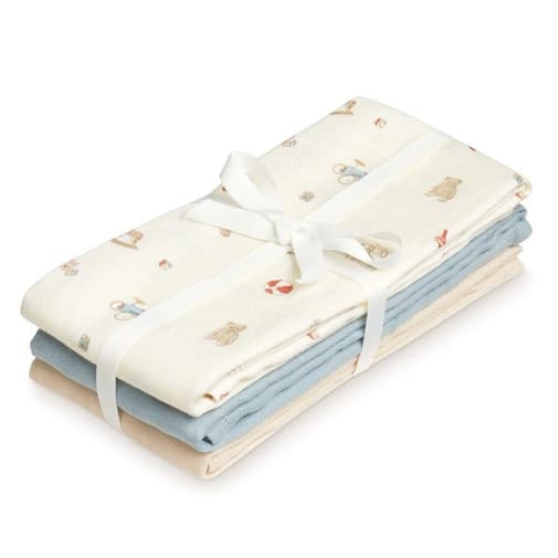 Alaska Export - Lange en Mousseline, lot de 3 - GOTS - Vintage Toys