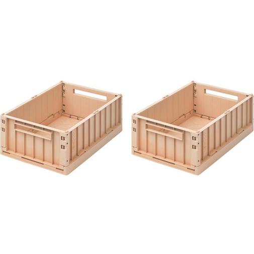 Liewood - Lot de 2 caisses de rangement Weston M Tuscany rose