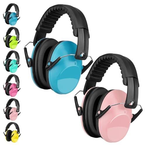 BraveKoi - Casque Anti Bruit Enfant Lot de 2, SNR 26dB Casque Anti-bruit Enfant Pour 3-16 ans Enfant Etudiant, Casque Antibruit Facilement Réglable Pliable Pour l’Autisme, TDAH, Feux d’Artifice, Concert