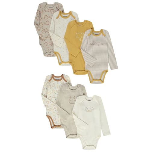 Orchestra - Lot de 7 bodies manches longues fantaisie pour bébé garçon