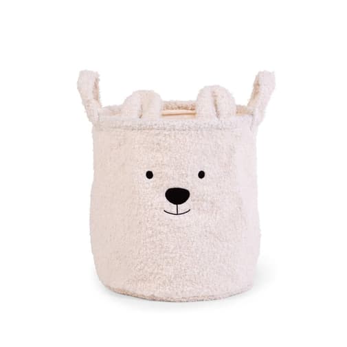 Childhome - Panier de rangement teddy - 30x30x30 cm blanc - Childhome