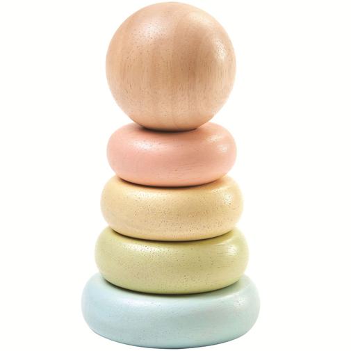 Plan Toys - Ma première pyramide pastel