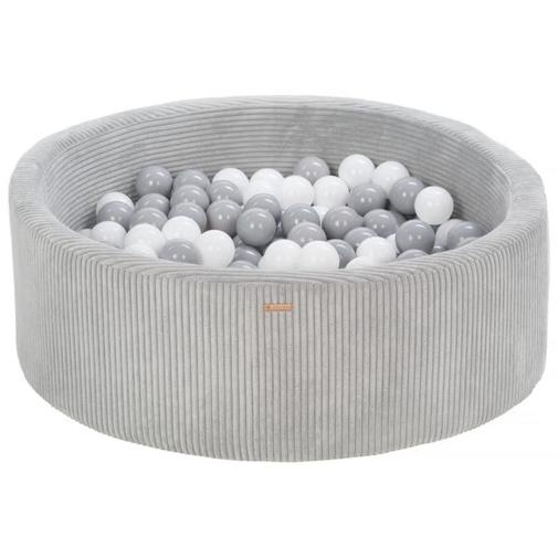Velinda - Piscine à balles 200 balles 90 cm gris