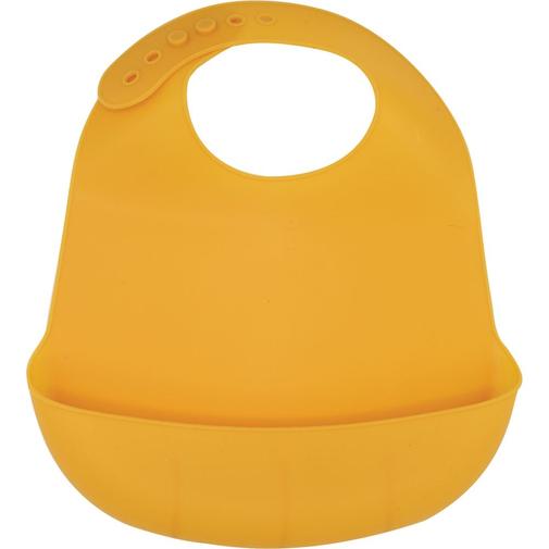 Trois Kilos Sept - Bavoir en silicone Moutarde