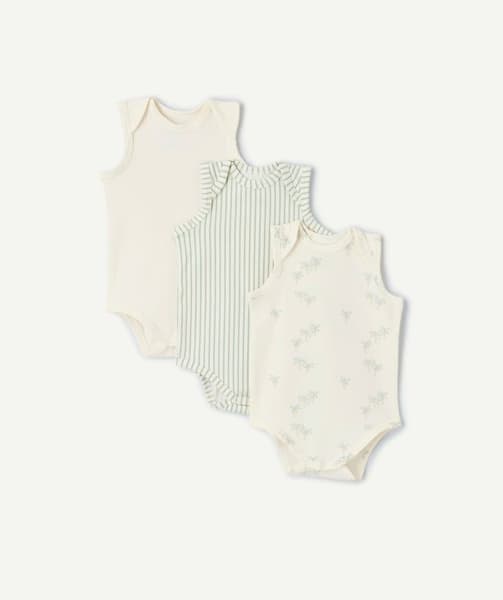 taokids.com - Lot de 3 bodies manches courtes bébé garçon imprimé