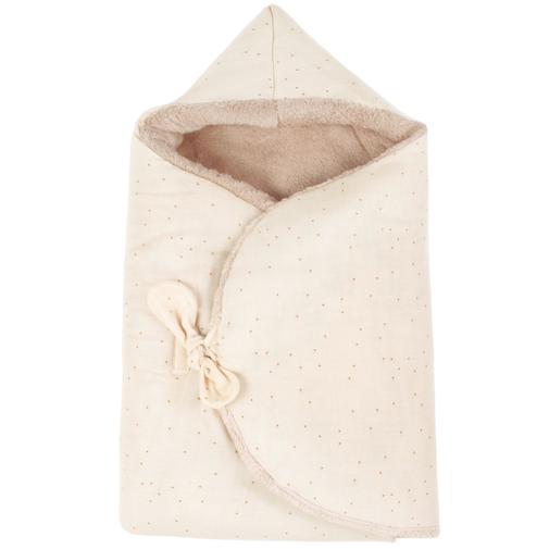 Nobodinoz - Couverture nomade hiver baby nest wabi-sabi Natural sweet dots