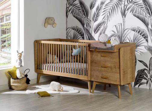 Chambrekids - Lit Bébé Évolutif Vintage Icone Bois