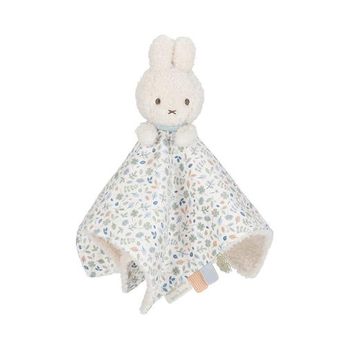 Little Dutch - Doudou carré lapin Miffy imprimé fleuri Lucky Leaves - Blanc