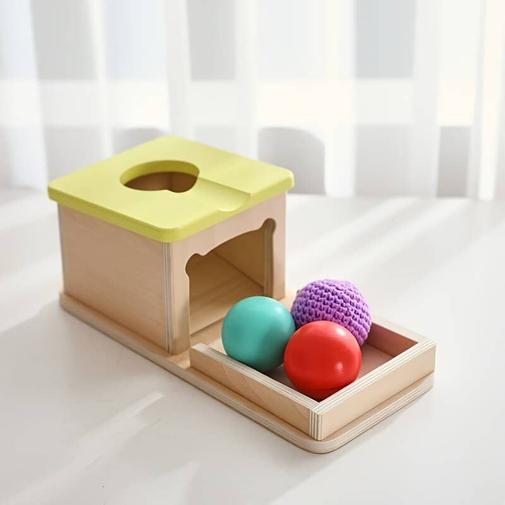 Mervei - Boîte de permanence Montessori avec balle en bois