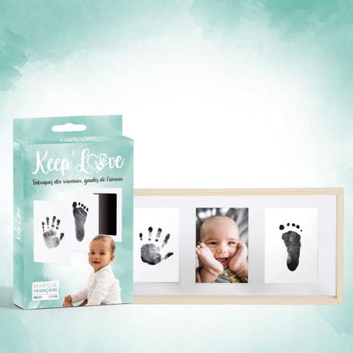 Keep love - Kit empreintes bébé + cadre trio love