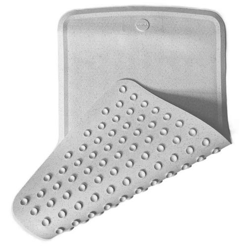 Hevea - Tapis De Bain Antidérapant 55cm X 32cm En Caoutchouc Marbre Gris