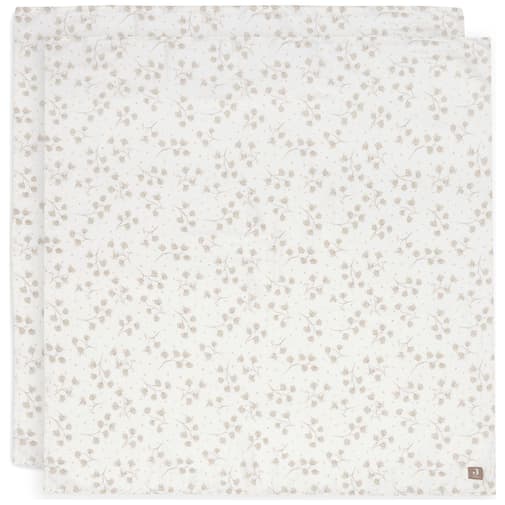 Jollein - Lot de 2 maxi-langes en coton Leafy Dreams (115 x 115 cm)