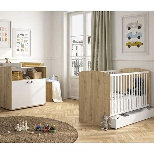 Galipette - Duo Chambre Arthur : Lit bébé + Commode