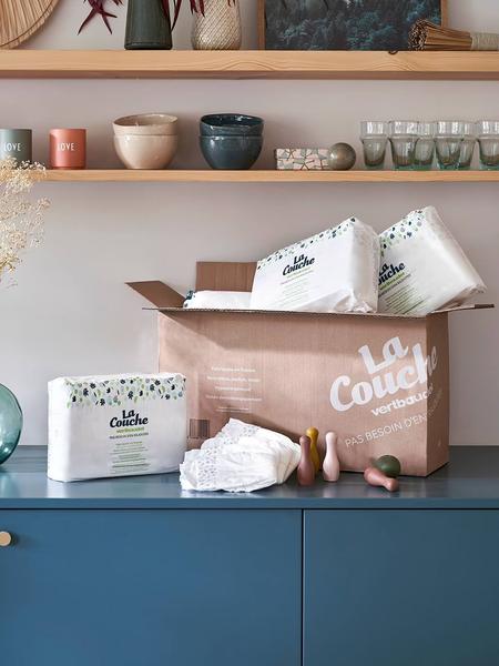 Vertbaudet - Box de 8 paquets de 27 couches T1 (de 2 à 5 kgs) blanc