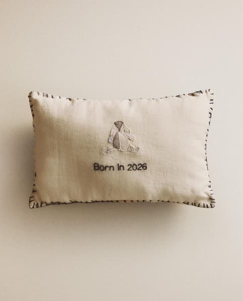 zarahome - COUSSIN BÉBÉ LIN LAPIN