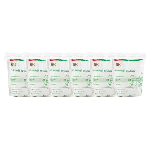 Laboratoire :                                                                                                    Velpeau - Velpeau Cotopads Rectangles Coton Non Stérile 8x10cm - 100% Coton Lot de 6 x 200 unités | Pas cher