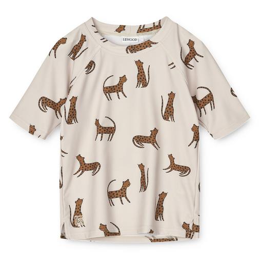 Liewood - Tee-Shirt de Bain Noah Leopard Sandy - 6/9 Mois