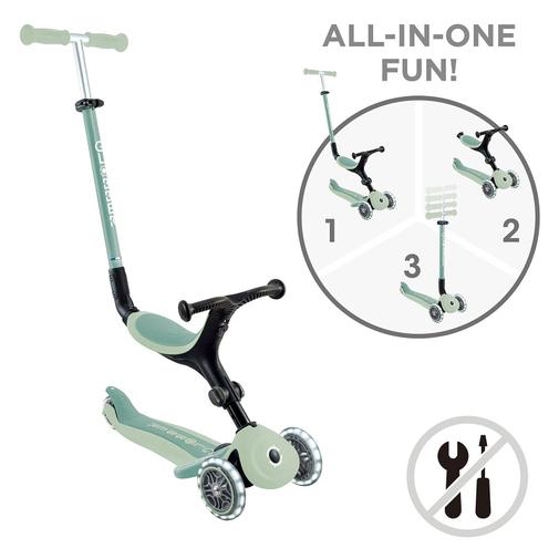 Globber - Trottinette Evolutive Go Up Active Lights Ecologic - Pistache